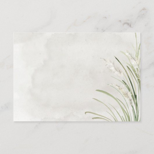 Boho Pampas Grass Minimal Modern Details Kaart (Achterkant)