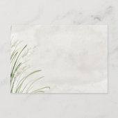 Boho Pampas Grass Minimal Modern Reception Kaart (Achterkant)