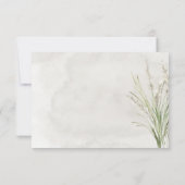 Boho Pampas Grass Minimale Moderne Response Kaart (Achterkant)