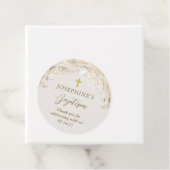 Boho Pampas Grass Modern Baptisme Bedankjes Labels (In situ)