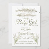 Boho Pampas Grass Modern Bohemen Baby shower Kaart
