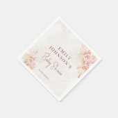 Boho Pampas Grass Neutral Baby shower Bohemian Servet (Hoek)