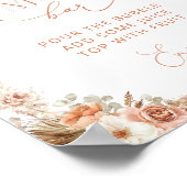 Boho Pampas Grass Neutral Baby shower Momosa Bar Poster (Hoek)