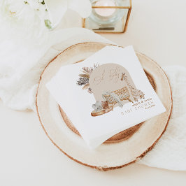 Boho Pampas Grass Neutral Baby shower Servet
