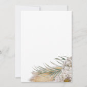 Boho Pampas Grass & Neutral Floral Wedding Kaart (Achterkant)