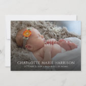 Boho Pampas Grass New Baby Foto Aankondiging (Voorkant)