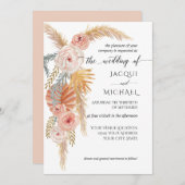 BOHO Pampas Grass Oerwoud Bladerderij Waterverf Bl Kaart (Voorkant / Achterkant)