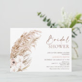 Boho Pampas Grass Orchards Floral Vrijgezellenfees Kaart (Staand voorkant)