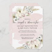 Boho Pampas Grass Orchid Floral Couples Shower Kaart (Voorkant / Achterkant)