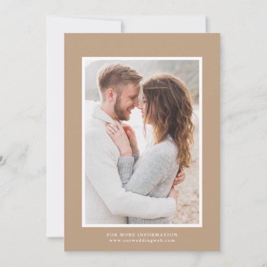 Boho Pampas Grass Orchid Floral Wedding Foto Save The Date (Achterkant)