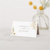 Boho Pampas Grass Orchid Floral Wedding Plaatskaartje (Achterkant)