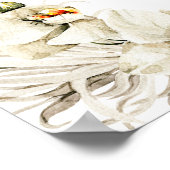 Boho Pampas Grass Orchid Floral Wedding Welkom Poster (Hoek)