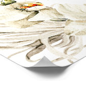 Boho Pampas Grass Orchid Vrijgezellenfeest Welkom Poster (Hoek)