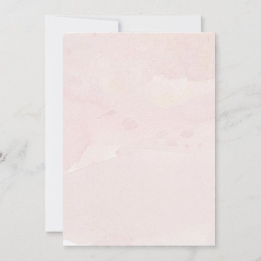 Boho Pampas Grass Orchidee Blush Bloemen Huwelijk Kaart (Achterkant)