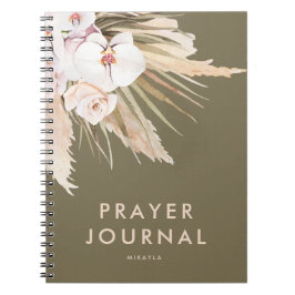 Boho Pampas Grass Persoonlijk Prayer Journal Notitieboek