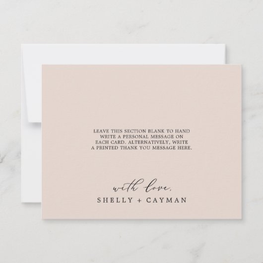 Boho Pampas Grass | Perzikerkaart bedankt (Achterkant)