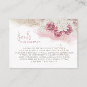 Boho Pampas Grass Pink Roses Boeken voor Baby Informatiekaartje (Voorkant)