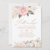 Boho Pampas Grass Pompoen Herfst Vrijgezellenfeest Kaart (Voorkant)