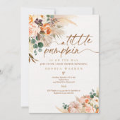 Boho Pampas Grass Pumpkin Baby shower Terracotta  Kaart (Voorkant)