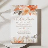 Boho Pampas Grass Pumpkin Fall Baby Shower Kaart