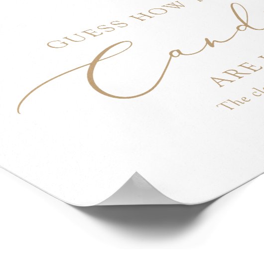 Boho Pampas Grass Raad hoeveel Snoepjes tekenen Poster (Hoek)