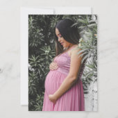 Boho Pampas Grass Rainbow Baby Meisje Baby shower Kaart (Achterkant)