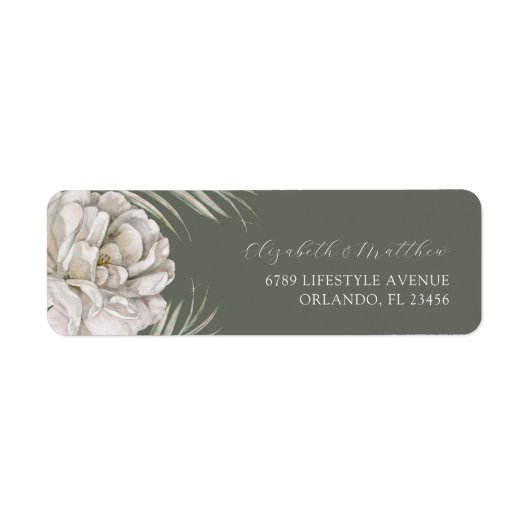 Boho Pampas Grass Return Address Label (Voorkant)