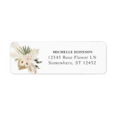 Boho Pampas Grass Return Address Label (Voorkant)