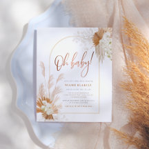 Boho Pampas Grass Roos Arch Girl Baby shower