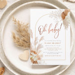 Boho Pampas Grass Roos Gold Baby shower Kaart<br><div class="desc">Boho pampas gras booguitnodiging voor baby girl. Dit ontwerp is voorzien van een prachtig kleurschema van roos goud, roestvrij oranje, wazig roze en roomkleurig. De voorzijde van deze kaarten is voorzien van een elegante boogvorm, voorzien van een bloemvormige structuur van pamapgras, gedroogde palm, orchidee, hangende amaranthus, champagnegras en nog veel...</div>