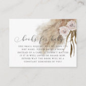 Boho Pampas Grass Roze Baby shower Boekaanvraag Informatiekaartje (Voorkant)