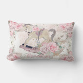 Boho Pampas Grass Roze Bloemen Rocking Paard Kussen (Voorkant)