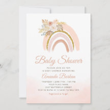Boho Pampas Grass roze Regenboog meisje Baby showe