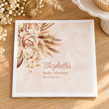 Boho Pampas Grass Rozen Baby shower