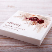 Boho Pampas Grass Rozen Wedding Vrijgezellenfeest Servet