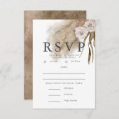 Boho Pampas Grass RSVP met Maaltijd Keuze (Voorkant / Achterkant)