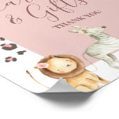 Boho Pampas Grass Safari Animals Kaarten en Gifts Poster (Hoek)