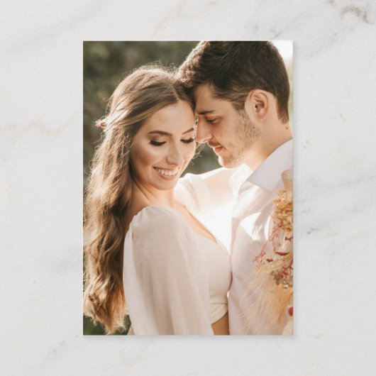 Boho Pampas Grass Sage Wedding Website QR Code Informatiekaartje (Achterkant)