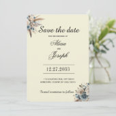 Boho Pampas Grass Save the Date (Staand voorkant)
