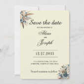 Boho Pampas Grass Save the Date (Voorkant)