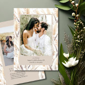 Boho Pampas Grass Save the Date Aankondiging