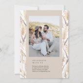 Boho Pampas Grass Save the Date Aankondiging (Achterkant)