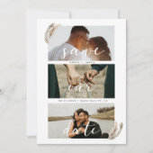Boho Pampas Grass Save the Date Wedding Card Feestdagenkaart (Voorkant)
