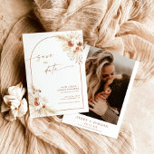 Boho Pampas Grass sparen de Datum Uitnodiging