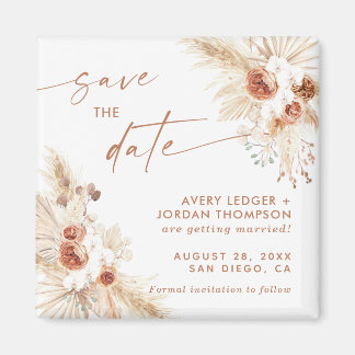 Boho Pampas Grass sparen de Magnet van de Datum