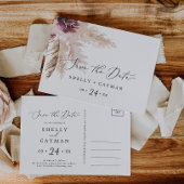 Boho Pampas Grass sparen het Briefkaart van de Dat