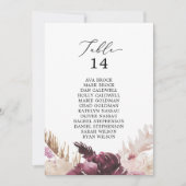 Boho Pampas Grass Table Number Kaarten (Voorkant)