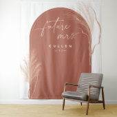 Boho Pampas Grass Terracotta Arch Vrijgezellenfees Wandkleed (In situ)