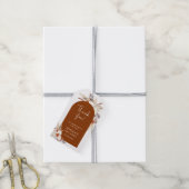 Boho Pampas Grass Terracotta Baby shower Dank u Cadeaulabel (Met Touw)