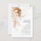 Boho Pampas Grass Terracotta Baby shower Kaart (Voorkant)